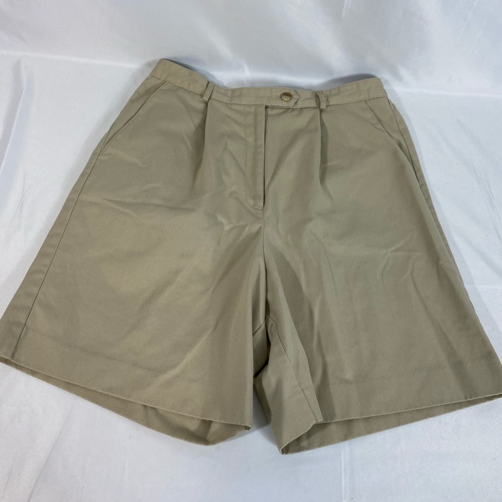 Talbots Beige/Tan High-Rise Bermuda Shorts